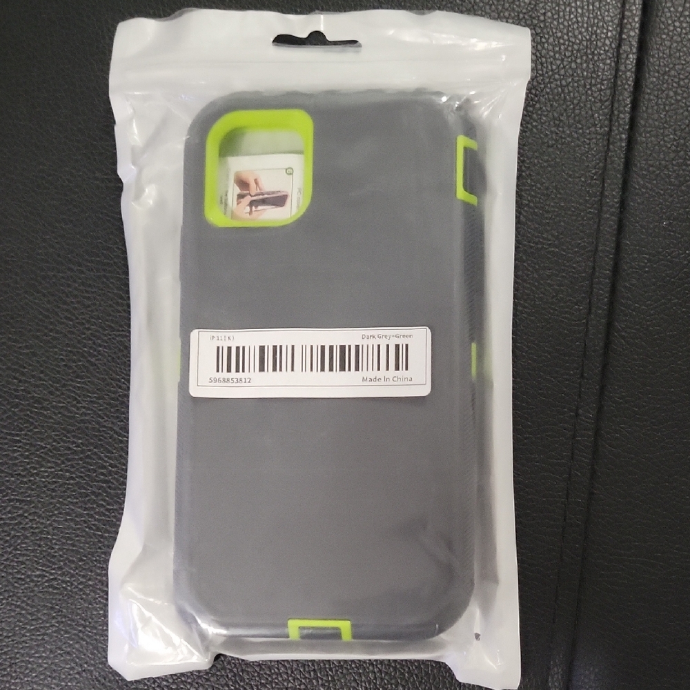 Gray and Green Phone Case